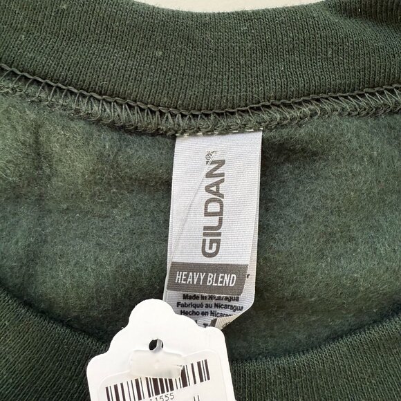 Bluenose II Banner Crewneck Sweater Forest Green XL By Gildan - Picture 5 of 6